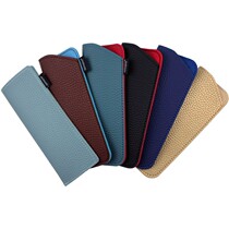 Portable glasses bag Thick soft leather anti-pressure mirror bag Reading glasses cover Portable storage Mens and womens glasses box accessories Travel collection