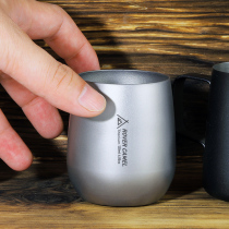 Range Rover pure titanium double-layer water cup Metal Japanese tea fragrance non-skewer tea set Tea cup Single master cup Kung Fu Tea cup