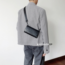 KAFKAsShop Long Strap Handle Bag Black Neutral Men and Women Korean Wave Couple Personality Street Shoot