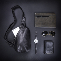 McGee breast bag men leather casual men shoulder bag shoulder bag Tide brand running bag fashion cowhide bag backpack