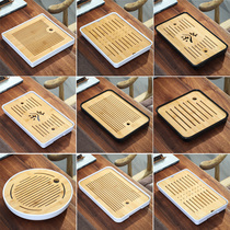 Haoxiang simple tea tray home water storage Japanese round bamboo tray kung fu tea set small tea table melamine dry bubble plate