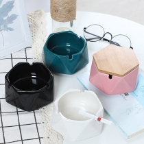 Nordic ins ceramic ashtray creative personality Fashion anti-fly ash living room home office trend ashtray