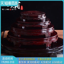 Ceramic crafts base Wooden vase base Qishi base Wine jar bottle round base