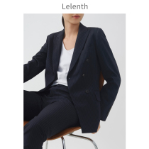 Double-breasted striped blazer womens fashion suit suit suit pants skirt three-piece commuter OL work dress set