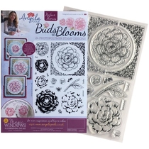 Angela Poole imported transparent stamp seal magic window card with flowers 440028