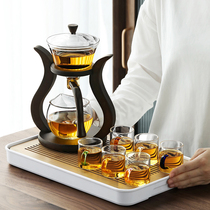 Automatic glass tea set set household high-end lazy tea maker Kung Fu tea cup induction tea pot artifact supplies