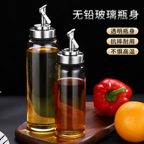 Glass oil jug Automatic opening and closing Anti-leakage Home Large capacity Oil tank Kitchen Soy Sauce White Vinegar Seasoning Bottle Not Hanging Oil