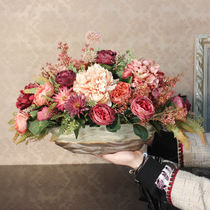 Light Extravagant Emulation Floral Swing Piece Suit Retro Fake Flower Decoration Floral Silk Flower Furnishing Living-room Table Inserts Floral Home Accessories