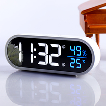 LCD large digital electronic alarm clock home luminous calendar temperature and humidity display TV cabinet simple Station clock HA811