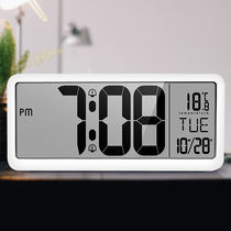 Large screen alarm clock LCD electronic clock digital home bedroom silent living room simple music desk wall clock HA300