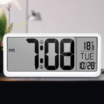 Large screen alarm clock LCD electronic clock digital home bedroom silent living room simple music desk wall clock HA300