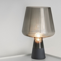 Nordic postmodern simple bedroom bedside cement table lamp Living room study lamp Personality creative glass small table lamp