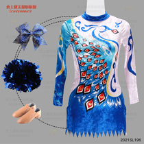 Adult men's and women's velvet printed cheerleading art test bodybuilding performance competition clothing group training suit customization