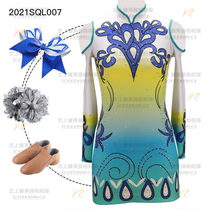 People-friendly flower ball cheerleading competition uniform performance clothing print cheerleading team uniform childrens models for men and women