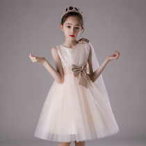 Childrens birthday skirt flower children wedding little girl dress girl princess dress piano performance show summer