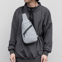 Skew Satchel Men Ins Tide Signs Day Ensemble Small Canvas Single Shoulder Bag Casual Fashion Personality Street Chest Bag Minimalist Backpack