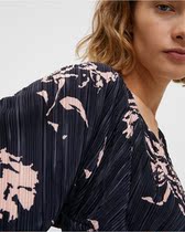 Italy 21 Early Autumn Magic Pleated Printed Dress