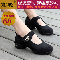  Square dance shoes summer dance shoes womens square dance shoes cloth shoes red soft-soled dance shoes adult middle-aged and elderly four seasons