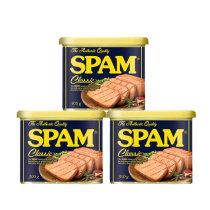 South Korea imported white snow SPAM lunch meat ready-to-eat canned canned canned pure pork 300g * 3