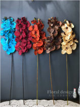 Fanhua simulation flower retro color Phalaenopsis model house decoration landscape wedding arrangement flower arrangement shooting