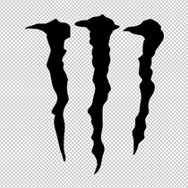 Paw claw marks modified decoration creative personality electric motorcycle electric motorcycle decals sticker stickers 485