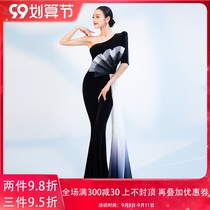 Dancing Wing Slim Body Etiquette Dress Female 2021 Spring Summer Dress New Training Fashion Fashion Dance Velvet Set
