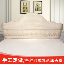 Custom bedside cover European soft bag Irregular bedside leather bed Semi-circular arc shaped bedside cover custom