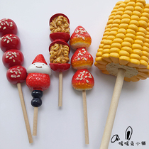 Cute cartoon creative simulation sugar gourd corn resin refrigerator stickers Magnetic stickers Magnetic stickers Suction stickers