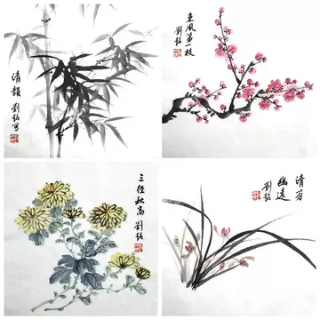 梅兰竹菊手绘国画-梅兰竹菊手绘国画促销价格、梅兰竹菊手绘国画