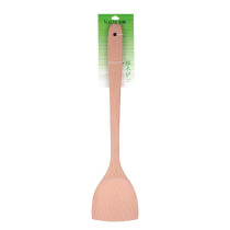Double-gun beech wood shovel environmental protection paintless cooking long-handled wooden shovel non-stick pot shovel CZ3381