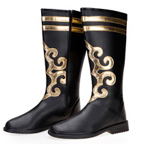 Ethnic Dance Boots Mongolia Dance Boots Tibetan Dance Shoes Xinjiang Dance High Cylinder Boots Male and female Size Customized