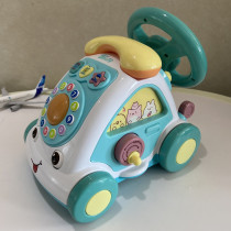 Childrens universal wheel light music steering wheel toy infant gear early education puzzle car will walk