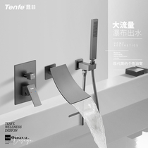 Tripod Fig Gun Grey Concealed bathtub tap Pressurized Shower shower Entrance Wall Mixed Water Valve Hide Shower Waterfall