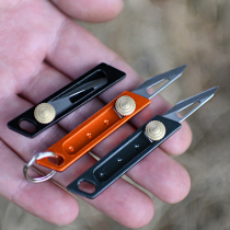 Aluminum alloy portable portable pocket knife Safety gear push telescopic utility knife Unboxing unboxing self-defense knife