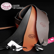 Canadian Steph Steph B-301 Guitar Strap Leather Widened Bakelite folk bass shoulder strap