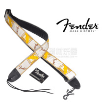 Fender fender folk guitar electric guitar bass strap yellow and white knitted classic