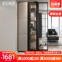 Modern Nordic light luxury entrance door entrance cabinet Partition screen Simple wine cabinet Foyer LED light one-piece shoe cabinet