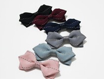 FXB pointed double-layer childrens bow tie boy elastic belt 1-3 years old baby small collar flower safety pin