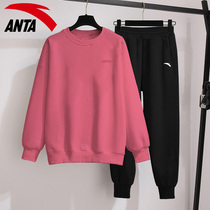 Anpedal Sports Suit Woman 100 lap 2022 spring official website Flagship Casual Loose plus suede sweatshirt body sweatpants