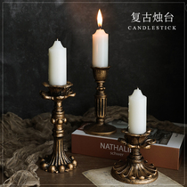 Retro Candlestick photo props ins Wind candle shooting background home decoration Net red ornaments photography props