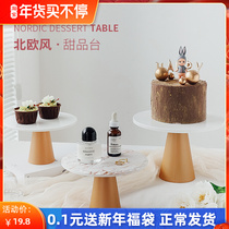 ins dessert table cake pan gourmet background photo props tall tray shelf photography ornaments shooting props