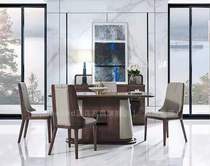 Blue Bird Furniture Uginwood Dining Table New Chinese Solid Wood Long Dining Table Modern Light Lavish Dining Table Dining Table Chair Combination