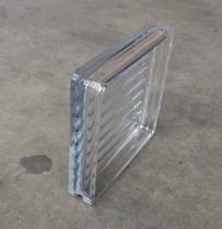 Ultra-White ultra-thin stripe hollow glass brick living room glass square partition room floor transparent transparent ground