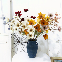 New simulation 6 head Narcissus autumn color European peony high-end wedding hotel wedding hall foreign trade flower arrangement retro