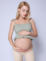 Simulation skin skin-free silk floss silicone fake belly pregnant women props light studio shooting hook and loop fake pregnant belly