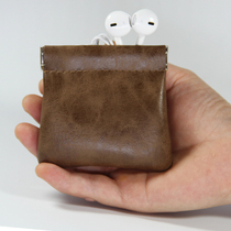 TMAN headphone cashier bag data line containing bag Bluetooth earplug protective sheath U pan U shield coin with zero money bag