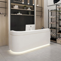 Simple modern shop Beauty salon Bar counter Paint front desk Corner hotel Clothing store Cashier Small table