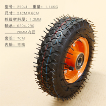 High quality 6 inch pneumatic tires Tiger wheel tires Trolley wheels thickened aerated wheels 250-4 inflatable wheels