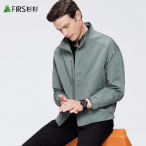 Shanshan mens workwear stand-up collar jacket mens spring 2022 new casual youth gray green tops windproof jacket