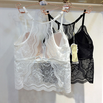 Japan imported lace capsule beauty back bra summer ultra-thin breathable sexy hollow outer wear suspender one-piece underwear